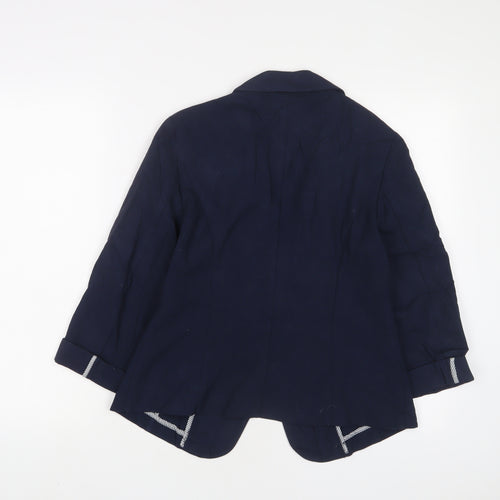 New Look Womens Blue Jacket Blazer Size 12 Button
