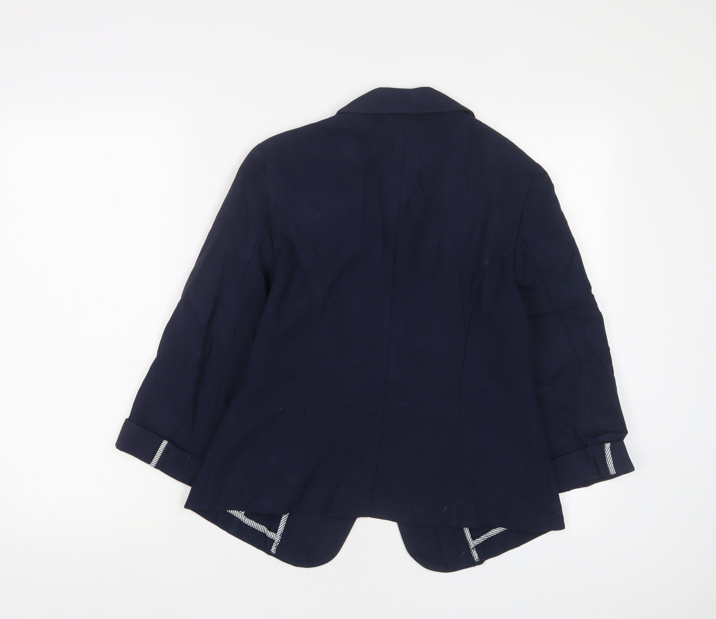 New Look Womens Blue Jacket Blazer Size 12 Button