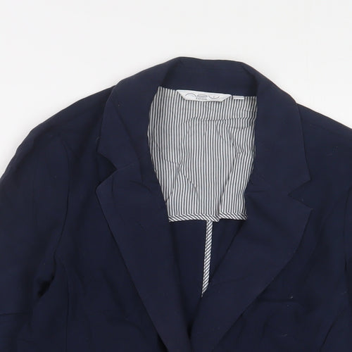 New Look Womens Blue Jacket Blazer Size 12 Button
