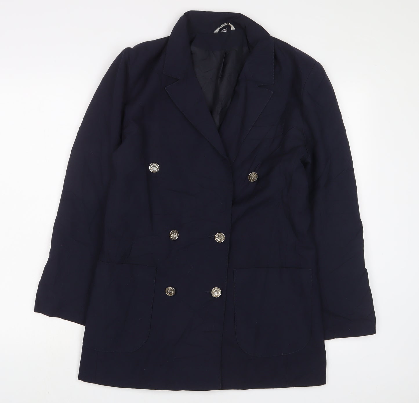 Klass Womens Blue Jacket Blazer Size 10 Button
