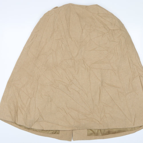 Miss Selfridge Womens Beige Jacket Poncho Size L Button
