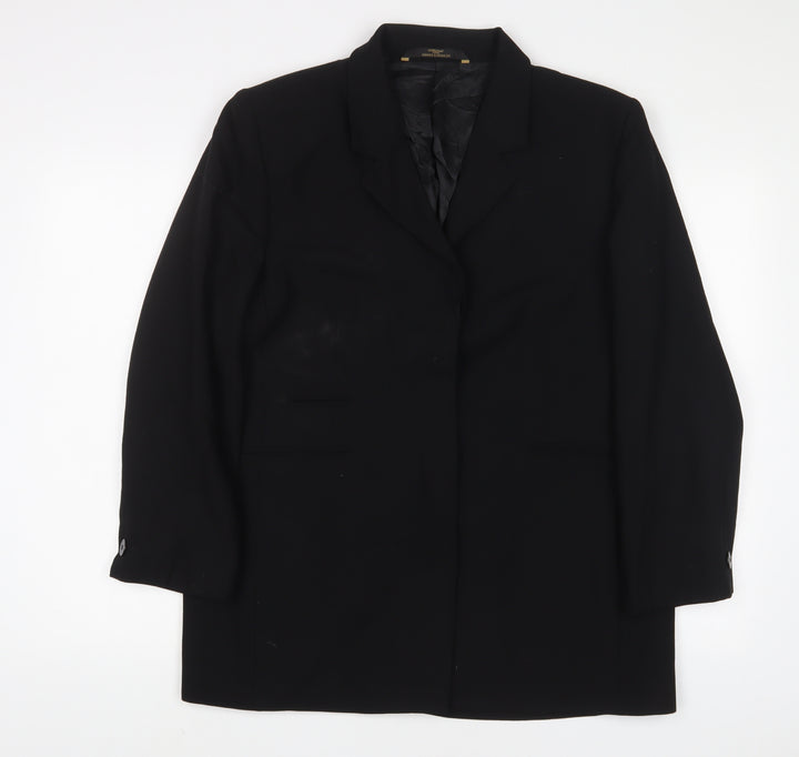 Marks and Spencer Womens Black Jacket Blazer Size 18 Button