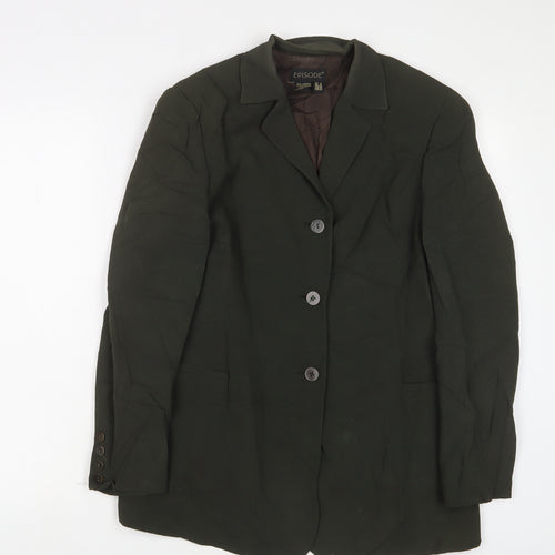 Episode Womens Green Jacket Blazer Size 10 Button