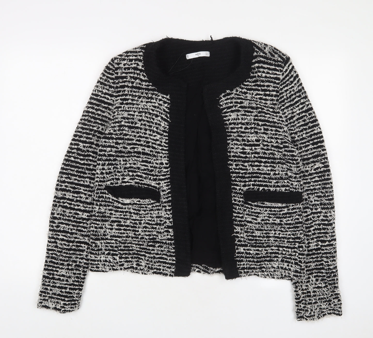 Mango Womens Grey Herringbone Jacket Size M - Open
