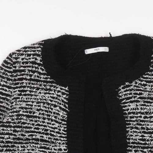 Mango Womens Grey Herringbone Jacket Size M - Open