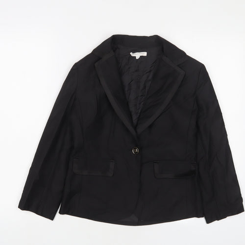 Glamorous Womens Black Jacket Blazer Size 8 Button