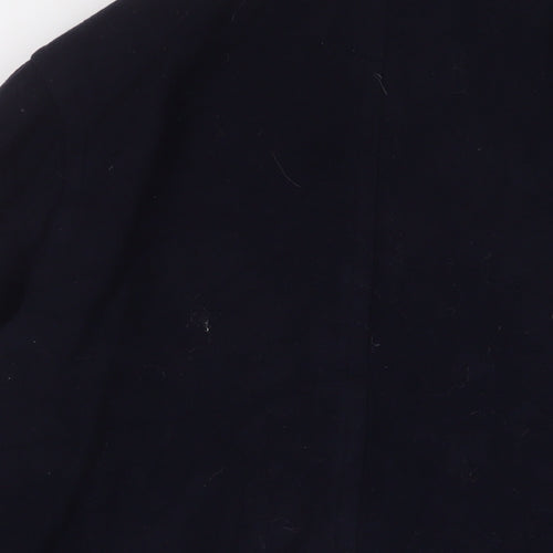 BHS Womens Blue Overcoat Coat Size 14 Button