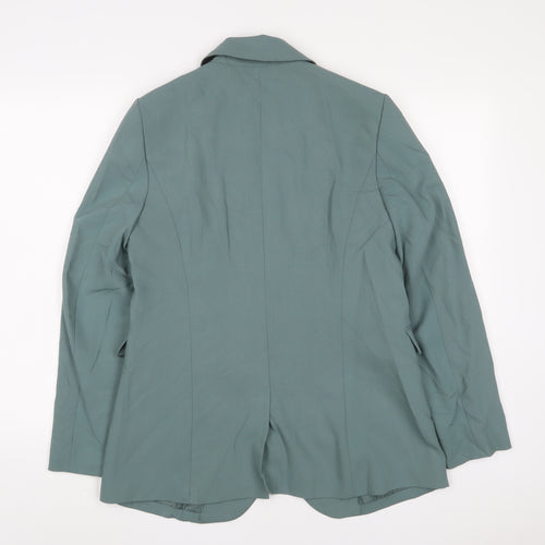 Marks and Spencer Womens Blue Jacket Blazer Size 12 Button
