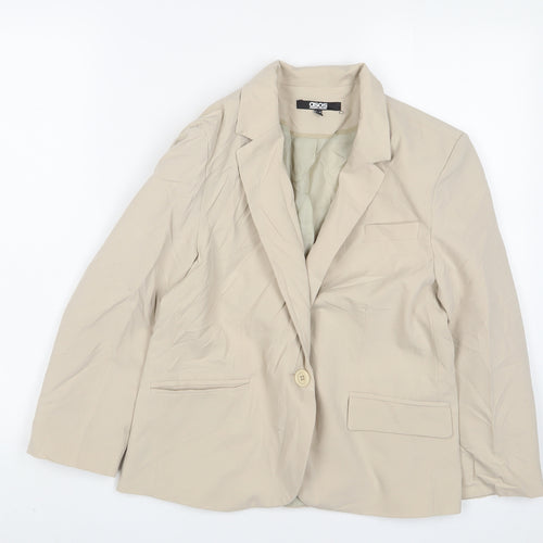 ASOS Womens Beige Jacket Blazer Size 10 Button