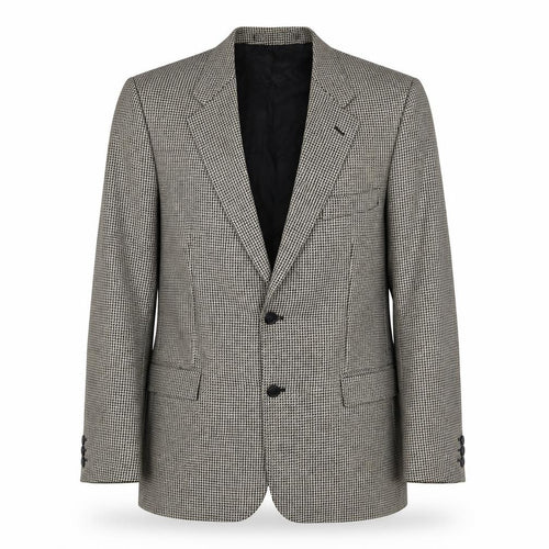 Marks and Spencer Mens Beige Houndstooth Wool Jacket Suit Jacket Size 42 Regular
