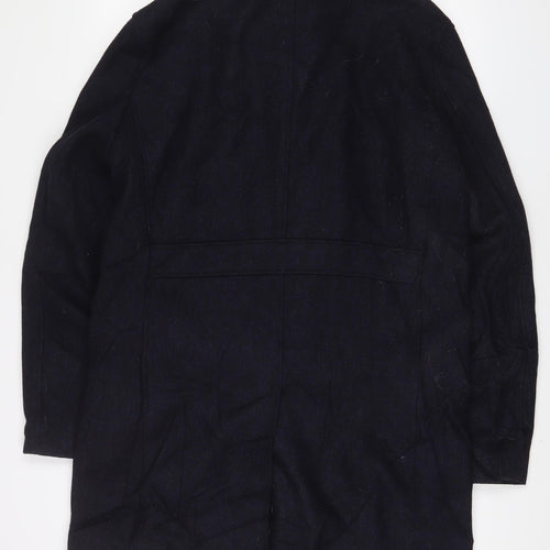 NEXT Mens Blue Overcoat Coat Size L Zip