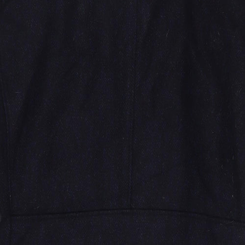 NEXT Mens Blue Overcoat Coat Size L Zip