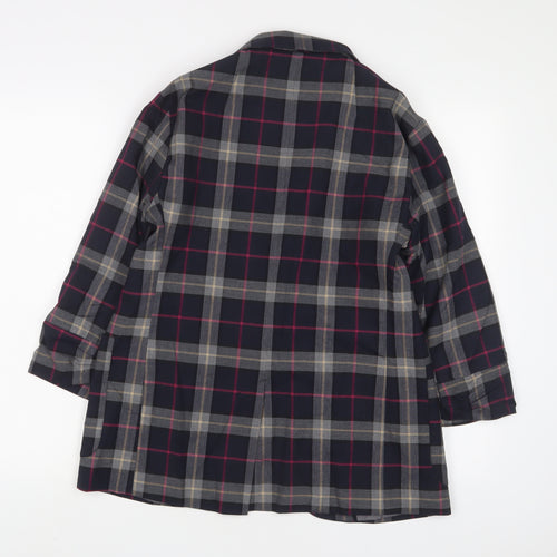 Topshop Womens Multicoloured Plaid Jacket Blazer Size 12 - Open