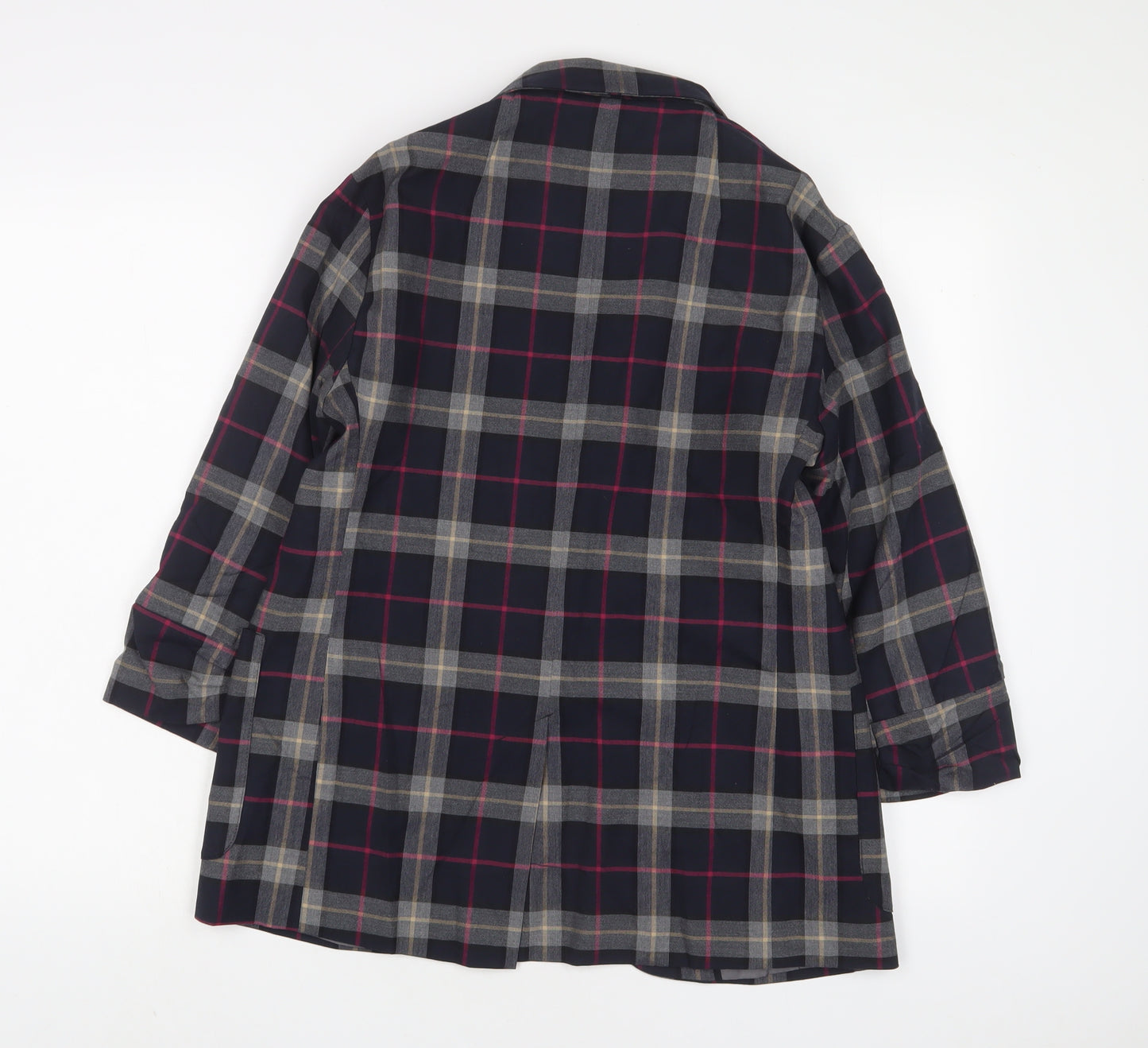 Topshop Womens Multicoloured Plaid Jacket Blazer Size 12 - Open