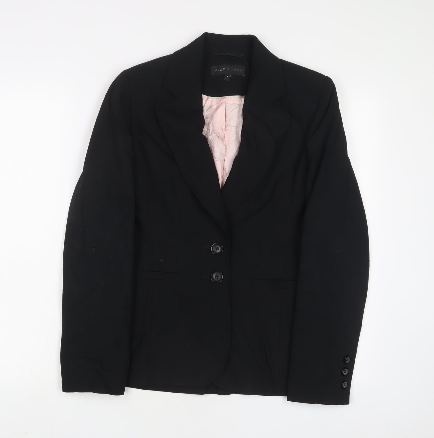 NEXT Womens Black Jacket Blazer Size 8 Button