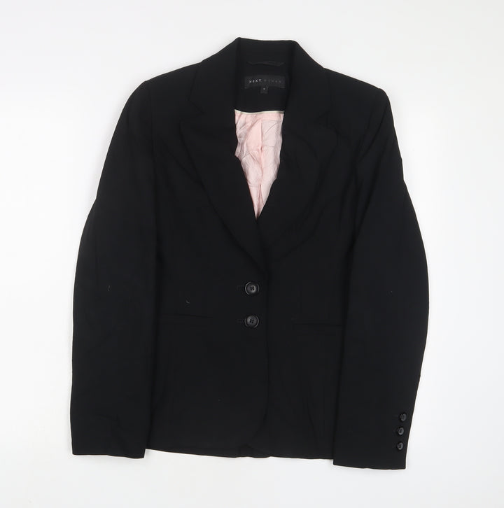NEXT Womens Black Jacket Blazer Size 8 Button