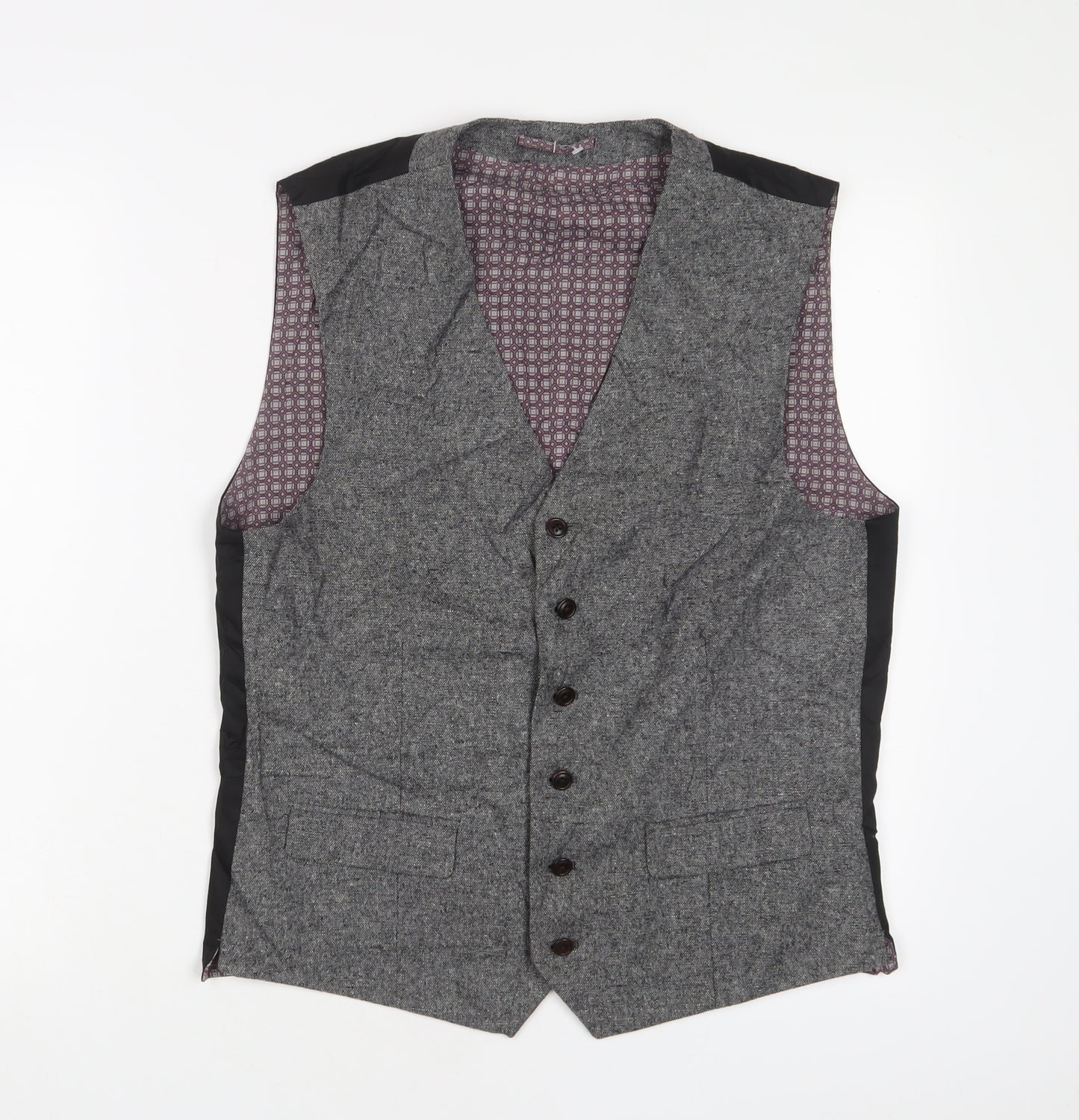 NEXT Mens Grey Polyester Jacket Suit Waistcoat Size 40 Regular