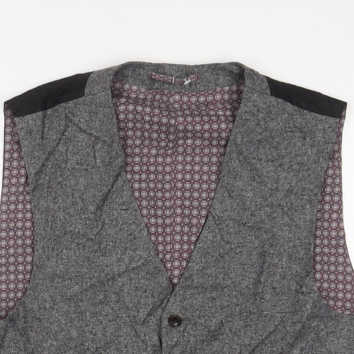NEXT Mens Grey Polyester Jacket Suit Waistcoat Size 40 Regular