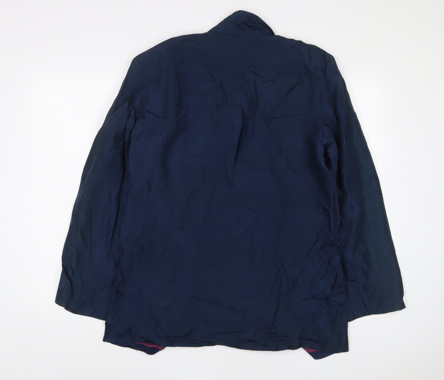 Debbie Morgan Womens Blue Jacket Blazer Size 14 Button