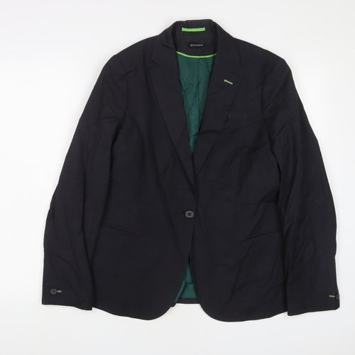 Dimensions Womens Black Jacket Blazer Size 14 Button