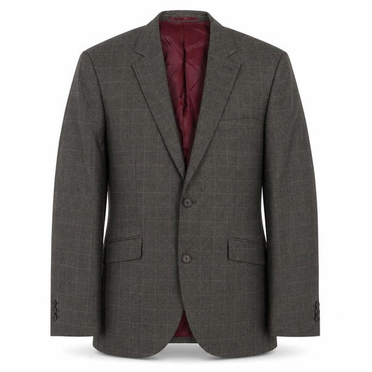 Front view of Next men’s grey polyester jacket suit jacket, size 38, regular