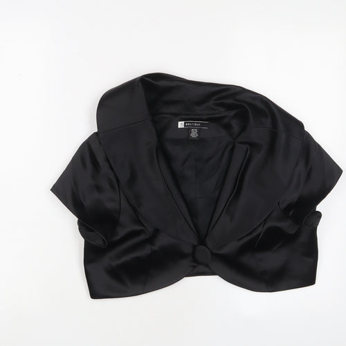 JS Boutique Womens Black Jacket Blazer Size M Button
