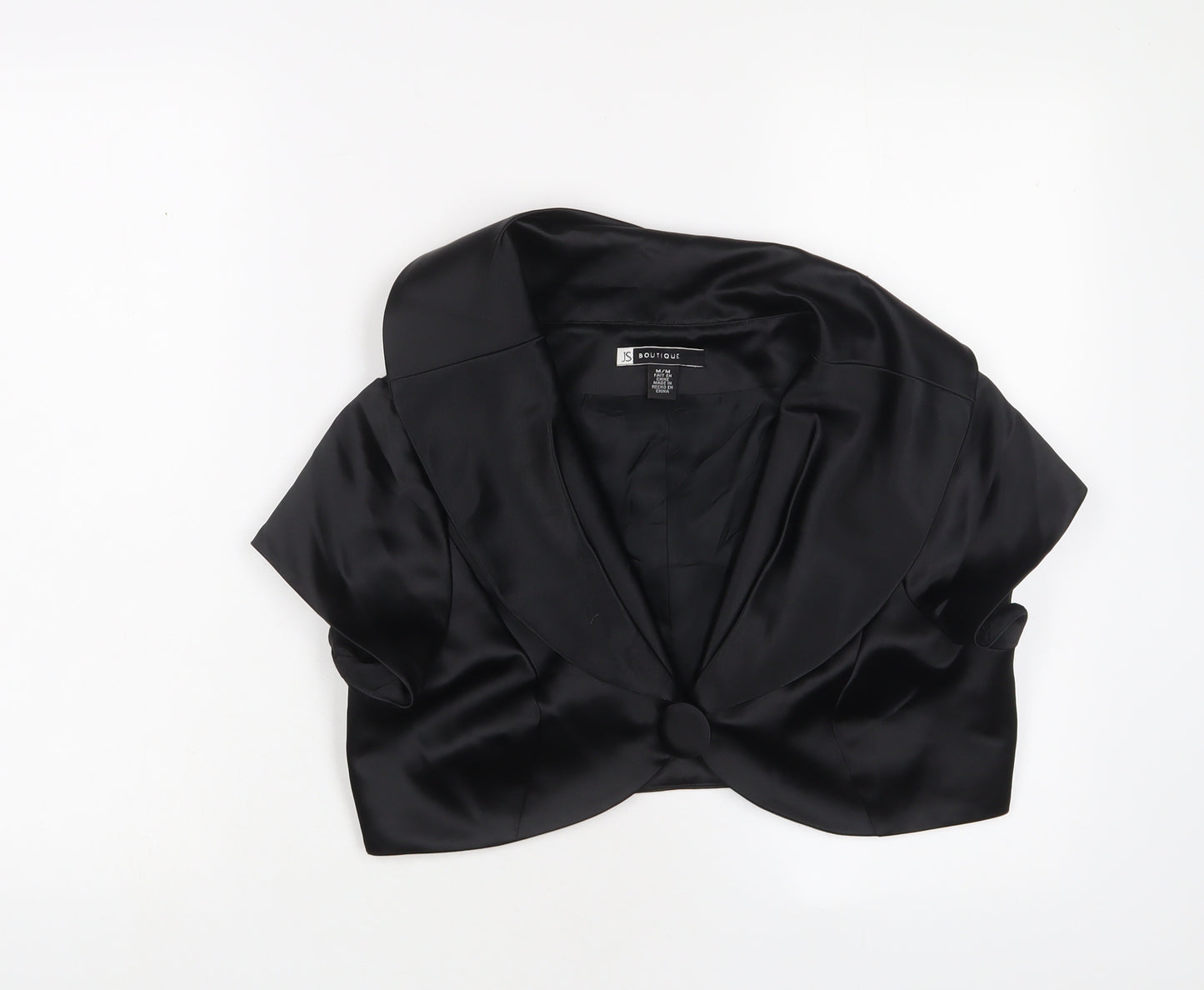 JS Boutique Womens Black Jacket Blazer Size M Button