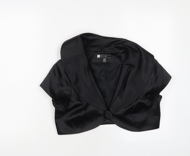 JS Boutique Womens Black Jacket Blazer Size M Button