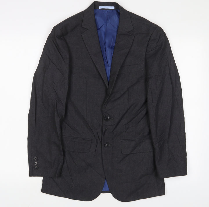 Marks and Spencer Mens Grey Polyester Jacket Suit Jacket Size 34 Regular