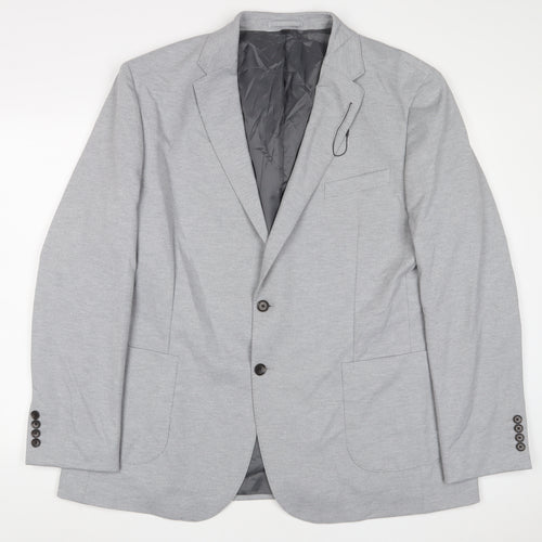 Marks and Spencer Mens Grey Polyester Jacket Suit Jacket Size 48 Regular