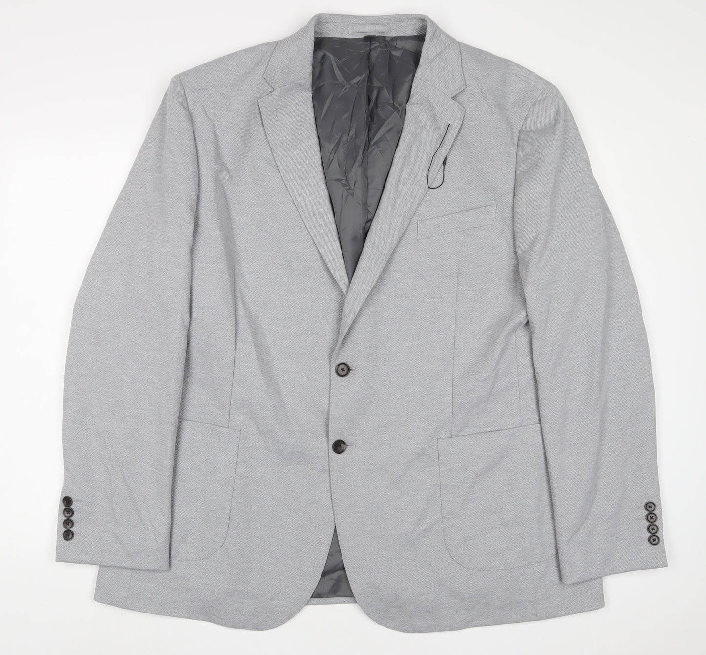 Marks and Spencer Mens Grey Polyester Jacket Suit Jacket Size 48 Regular