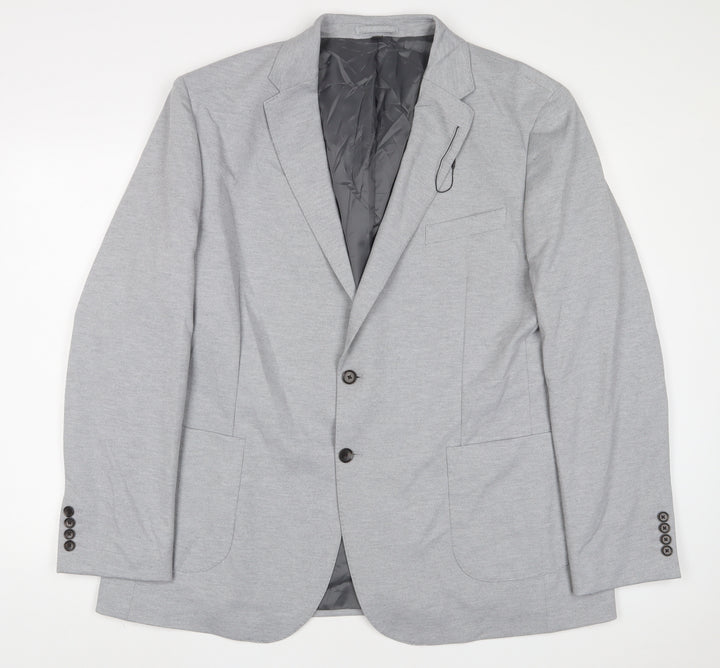 Marks and Spencer Mens Grey Polyester Jacket Suit Jacket Size 48 Regular