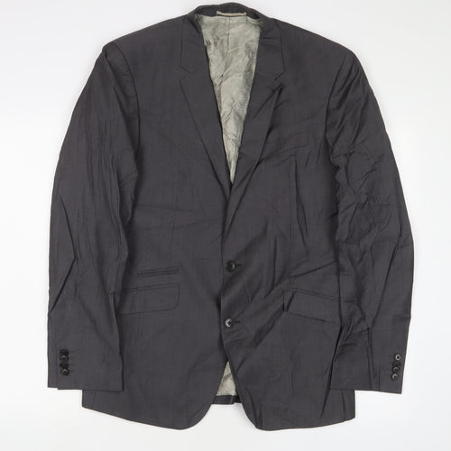 NEXT Mens Grey Wool Jacket Suit Jacket Size 40 Regular