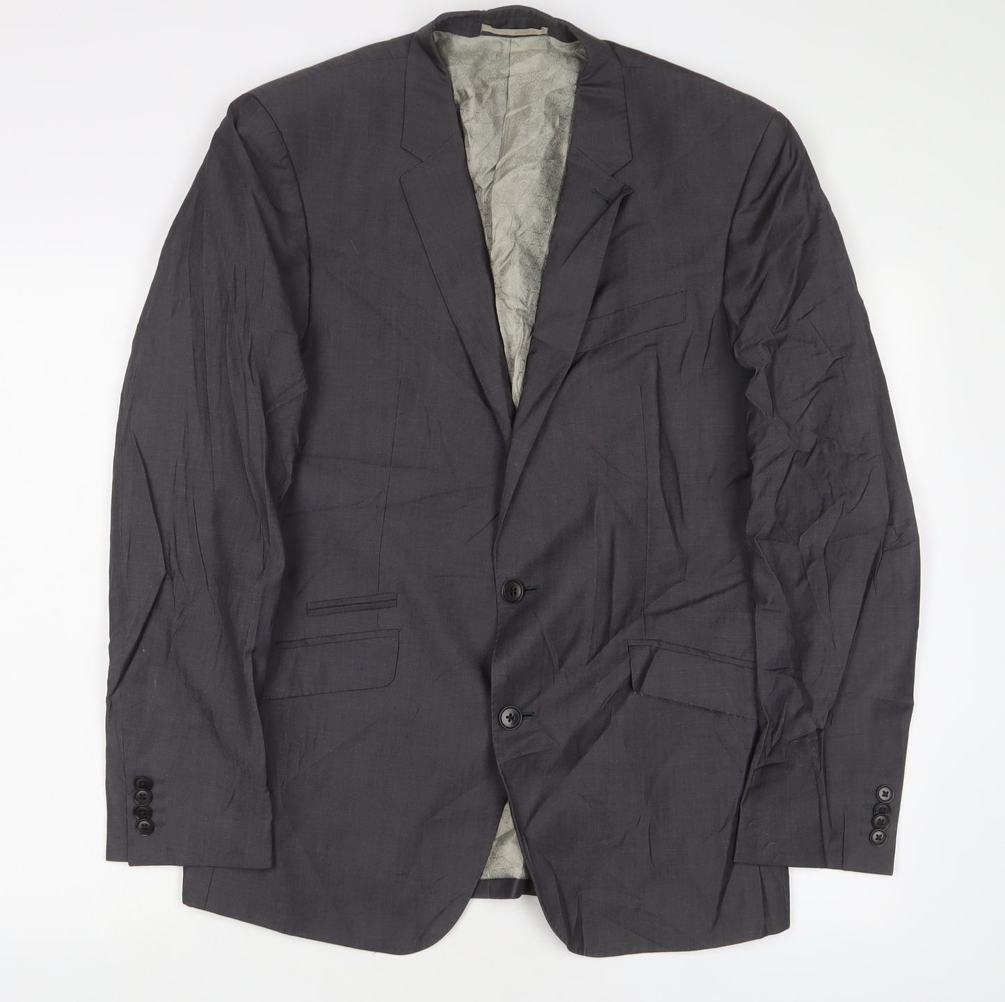 NEXT Mens Grey Wool Jacket Suit Jacket Size 40 Regular