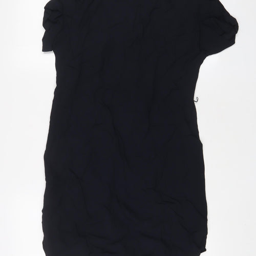 Phase Eight Womens Blue Viscose A-Line Size 8 Collared Button