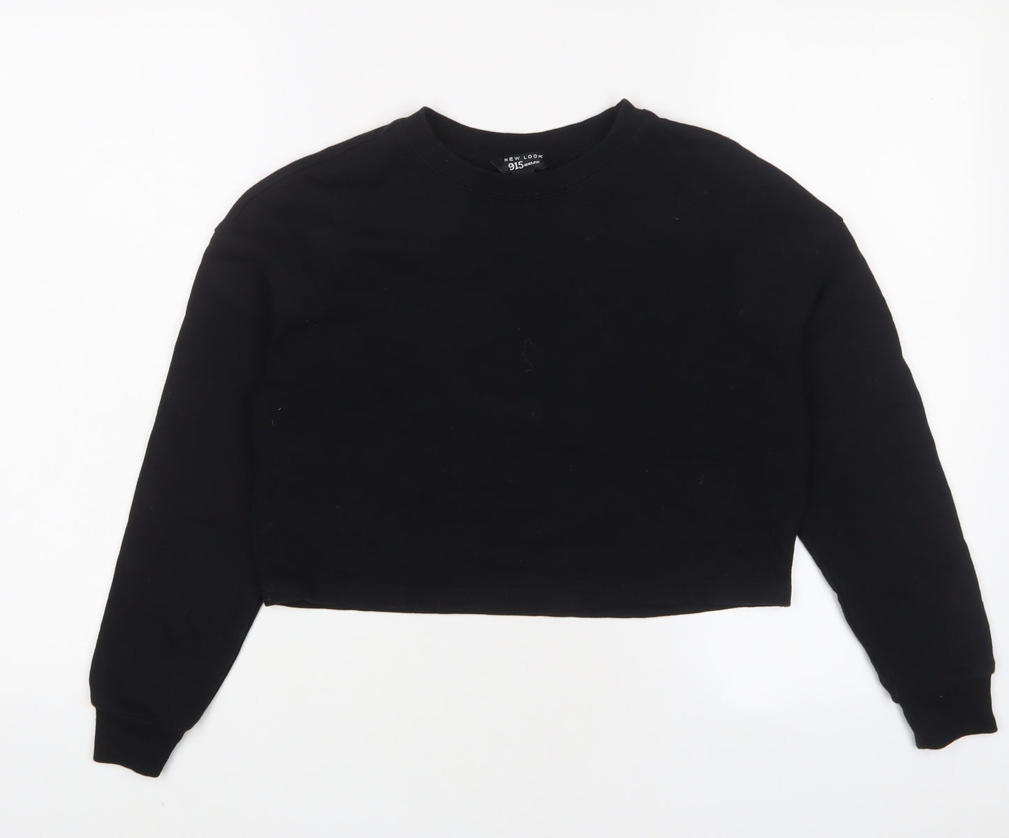 New Look Girls Black Cotton Pullover Sweatshirt Size 10-11 Years Pullover