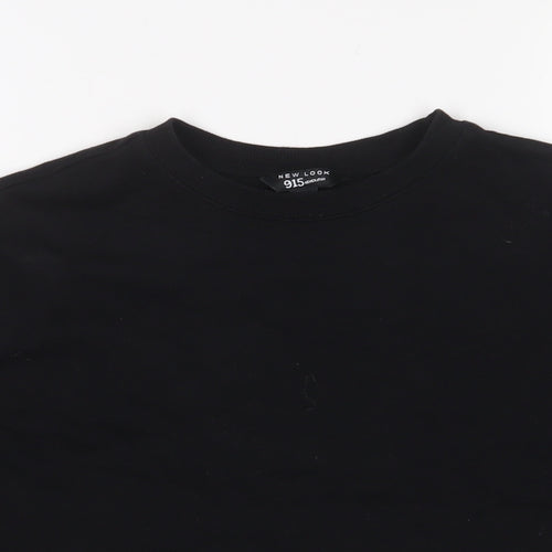New Look Girls Black Cotton Pullover Sweatshirt Size 10-11 Years Pullover