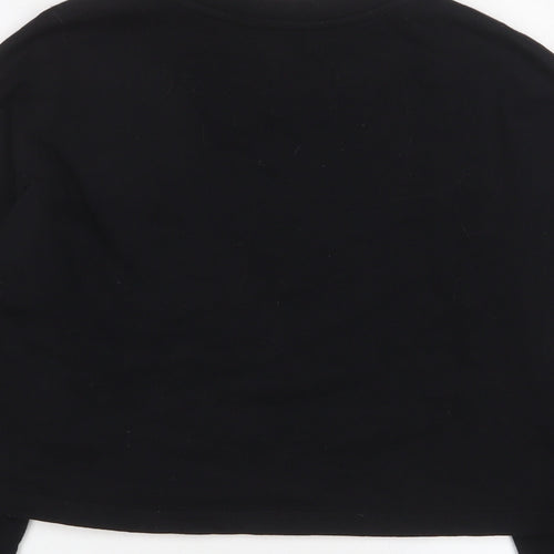 New Look Girls Black Cotton Pullover Sweatshirt Size 10-11 Years Pullover