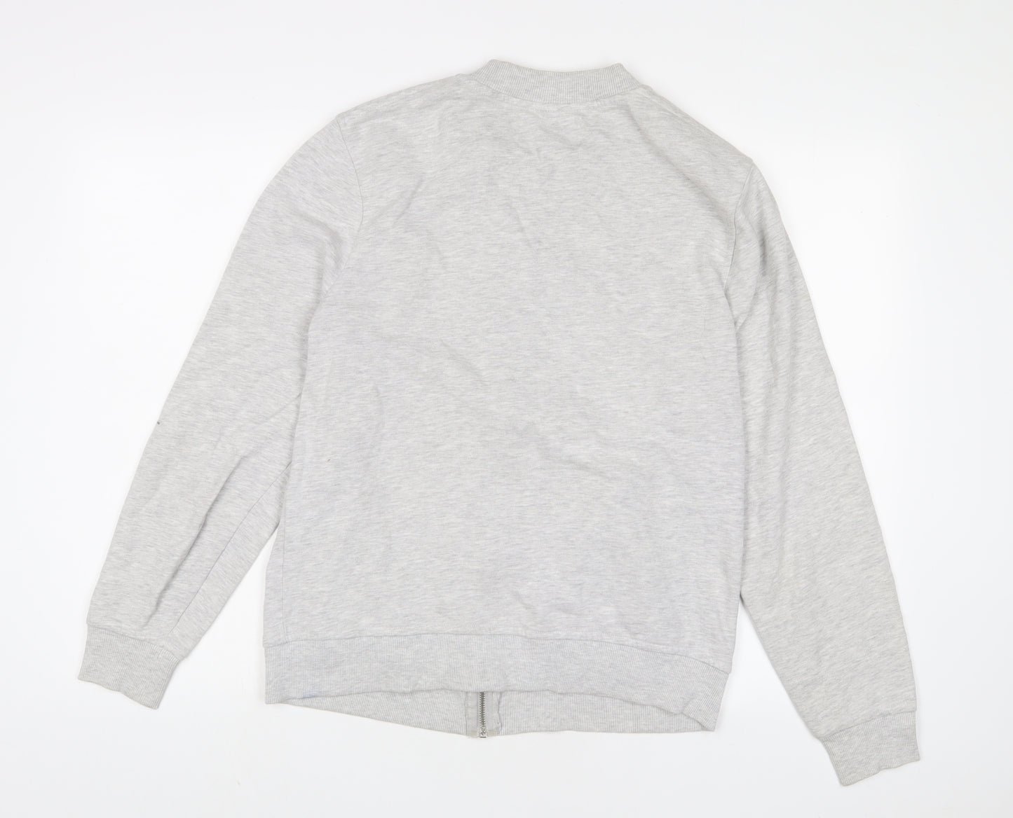 River Island Mens Grey Cotton Full Zip Sweatshirt Size M - Zip Pockets