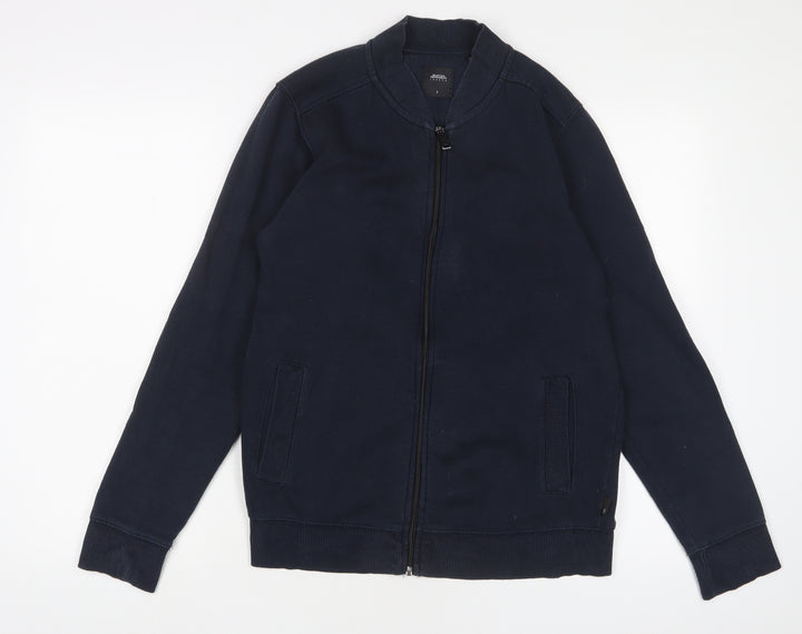 Burton Mens Blue Cotton Full Zip Sweatshirt Size S