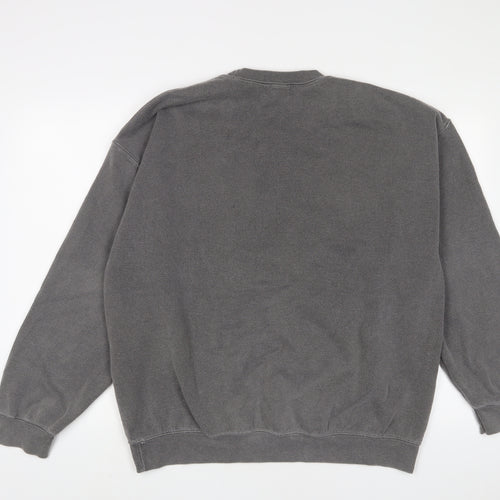 Topman Mens Grey Cotton Pullover Sweatshirt Size M