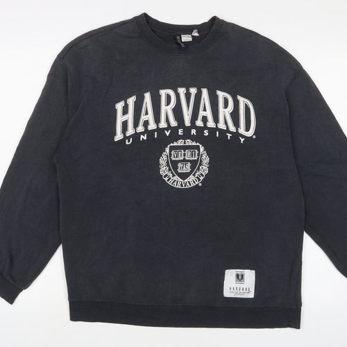 H&M Womens Grey Cotton Pullover Sweatshirt Size S Pullover