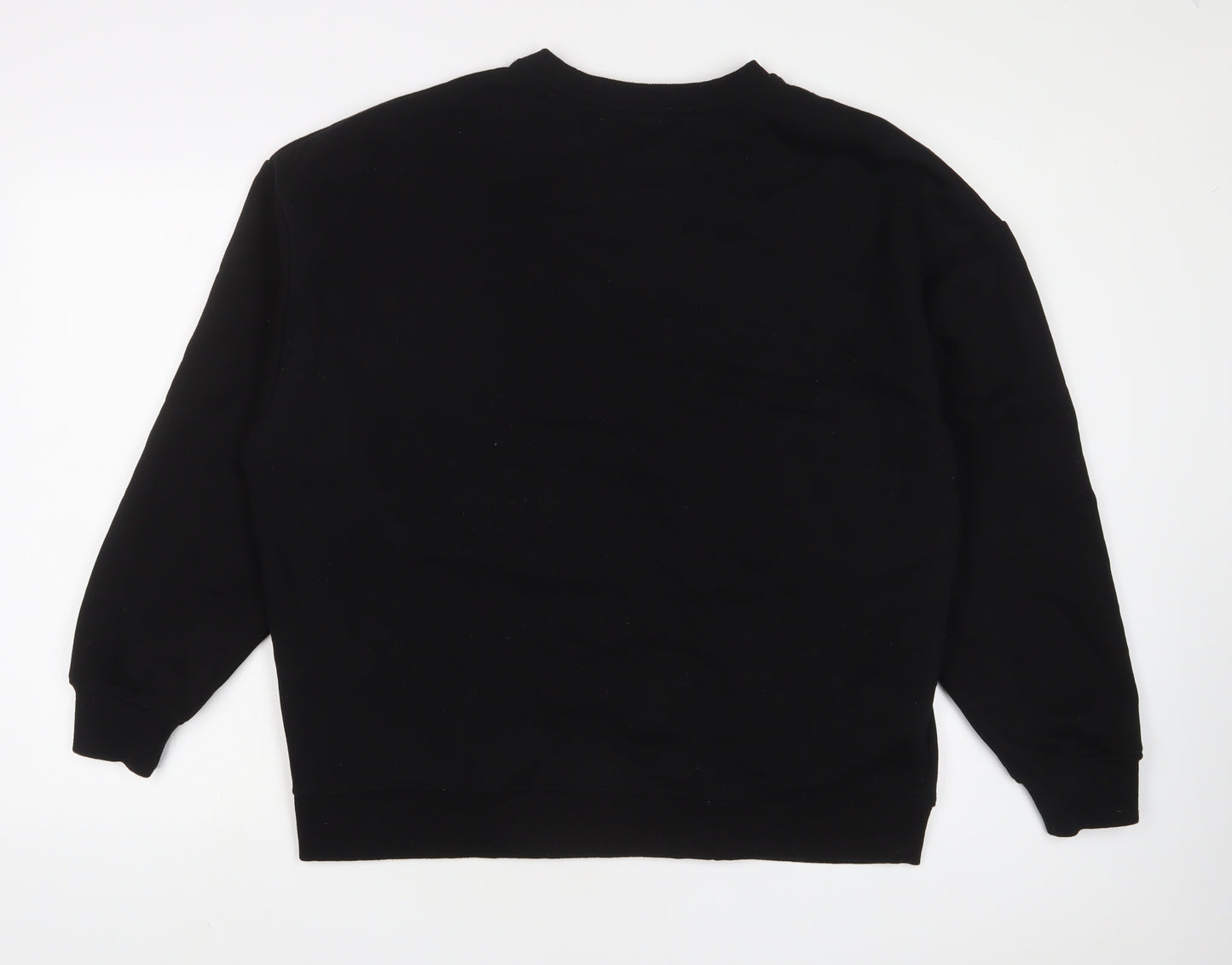 Wednesday Womens Black Cotton Pullover Sweatshirt Size M Pullover
