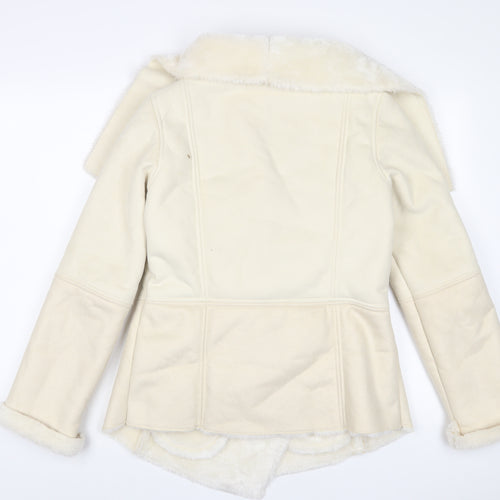 Warehouse Womens Ivory Jacket Size 10 Hook & Eye