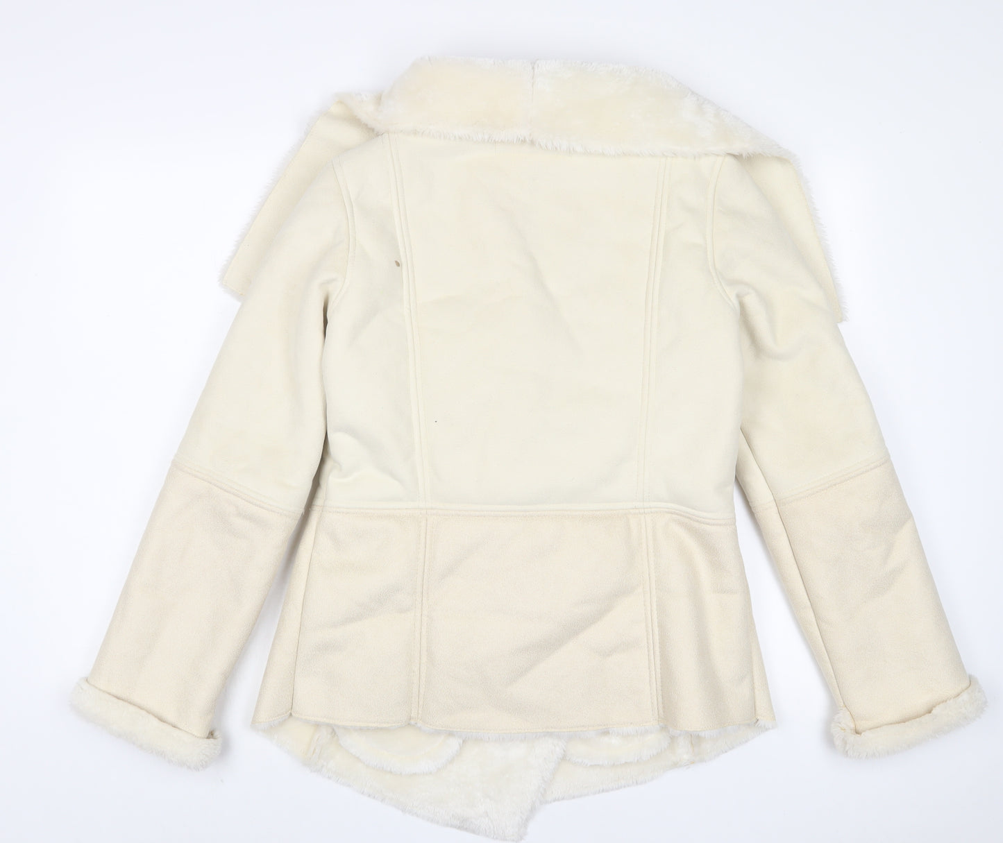Warehouse Womens Ivory Jacket Size 10 Hook & Eye