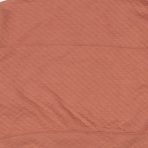 Gilly Hicks Womens Orange Cotton Pullover Sweatshirt Size S Zip