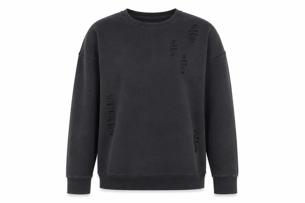 Front view of River Island women’s grey cotton pullover sweatshirt, size M, pullover