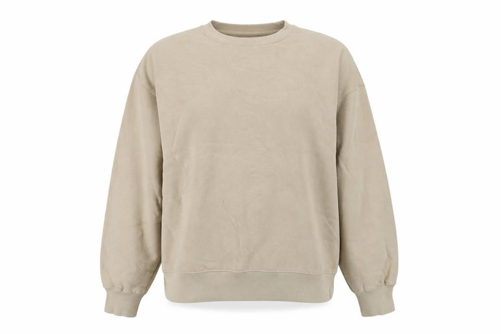 Front view of Cotton On women’s beige cotton pullover sweatshirt, size S, pullover