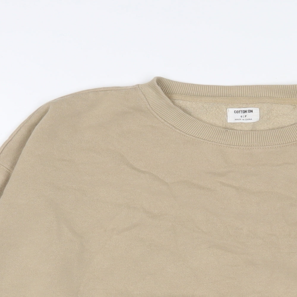 Cotton On Womens Beige Cotton Pullover Sweatshirt Size S Pullover