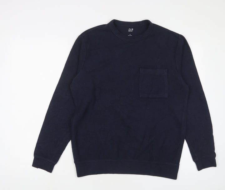 Gap Mens Blue Cotton Pullover Sweatshirt Size S